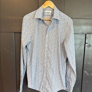 Calvin Klein Men's Blue Floral Shirt